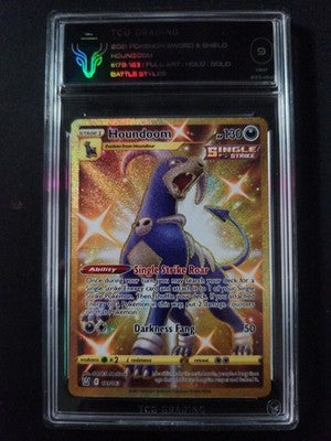 Pokémon TCG 9 Houndoom Sword & Shield - Battle Skies 179/163 Holo Secret Rare